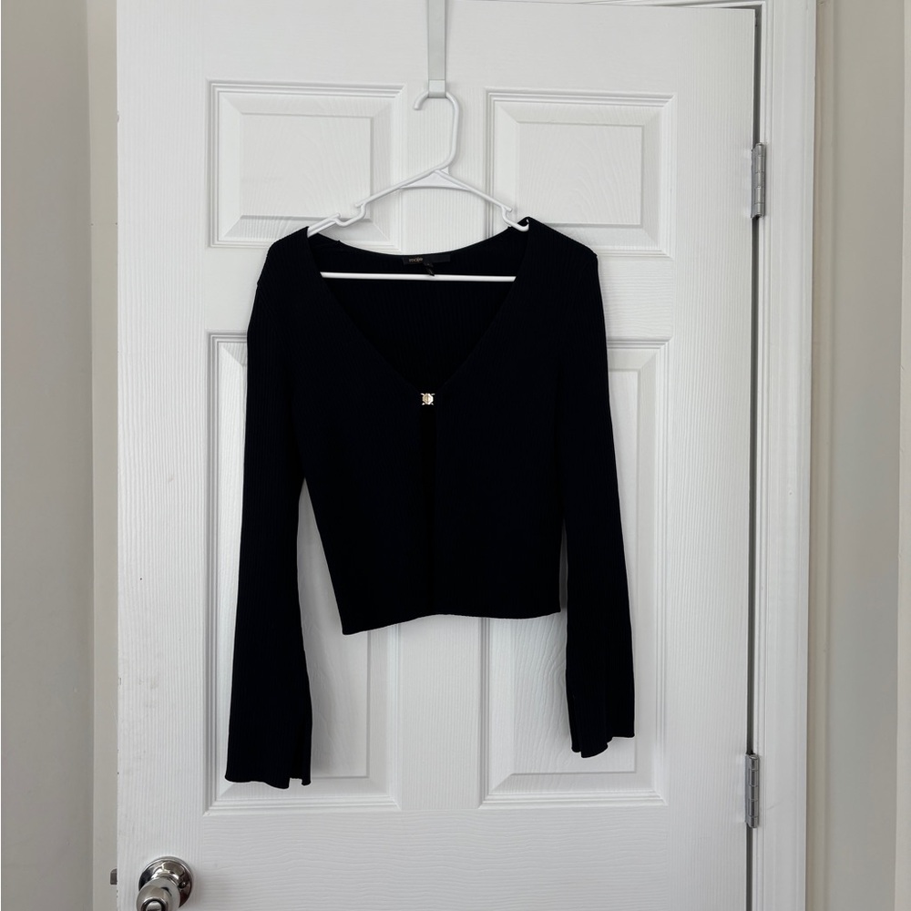 Maje Ribbed Cardigan - Picture 2 of 7